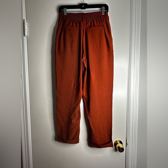 A New Day High-Rise Slim Fit Effortless Pintuck Ankle Pants Women Fiery Brown 8 - Picture 6 of 15